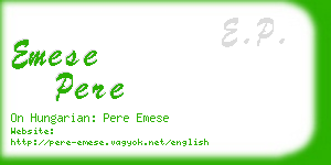 emese pere business card